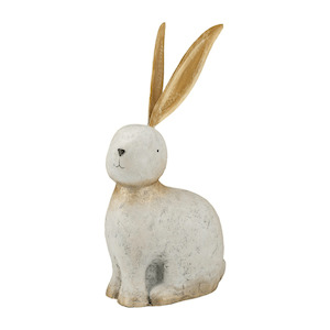 Garden Ornaments Statues: Rabbit W/ Long Ears Statue - Small