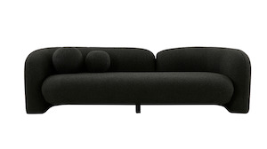 Glam Collection: Seattle 3 Seat Boucle Sofa - Charcoal