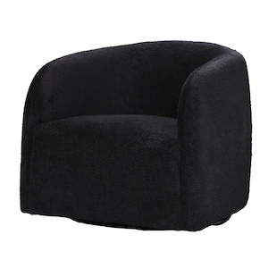 Boucle Collection: Casper Boucle Swivel Chair - Black