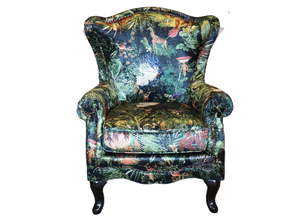 Chairs Bar Stools: Dorset Wingback Armchair - Forest Green