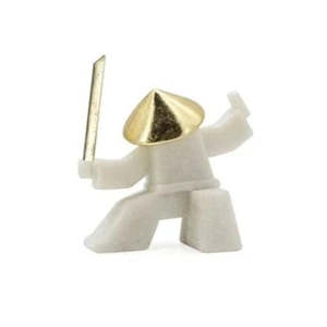 Home Decor: Designer Samurai Figurine – White with Gold - 18.5Cm