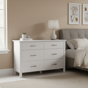 Asbel 6 Drawer Lowboy | Dressing Table