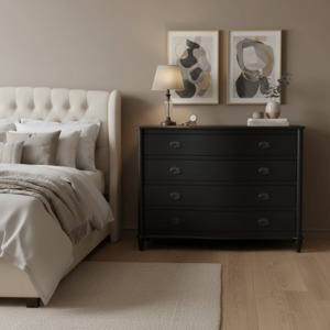 Dressing Table: French Commode - Rustic Black