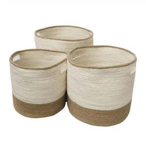 Collectables: Jute Storage set/3 Basket Door Handle