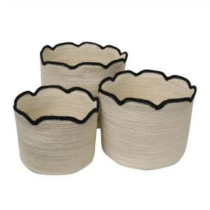 Collectables: Jute set/3 Scallops Baskets