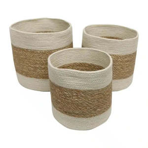 Collectables: Seagrass/Jute Storage Baskets W/O Handles s/3