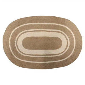 Collectables: Jute Oval Door Mat - Natural/White
