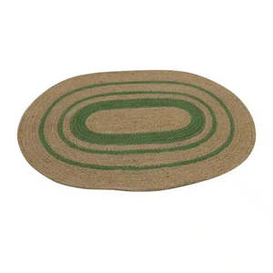 Collectables: Jute Oval Placemat - Natural/Green