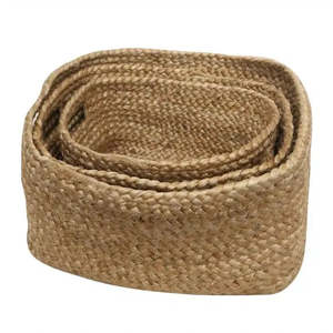 Jute Basket set/3 Door Handle