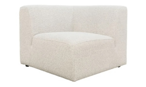 Hugo Corner Sectional Boucle Sofa Seat - Soft Gray