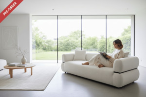 Living: Milo 3 Seat Sofa - Dove Grey Fleck