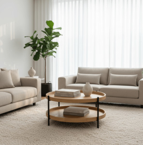 New Arrivals: Harper Two Tier Round Coffee Table - Natural