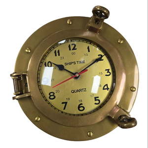 Brass Porthole Wall Clock