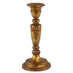 Candle Holders: Antique Gold Candle Holder - Medium