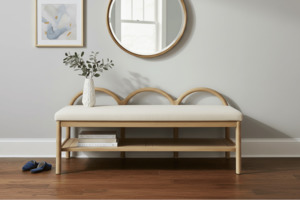 Furniture: Lloyd Bench Seat with Shelf