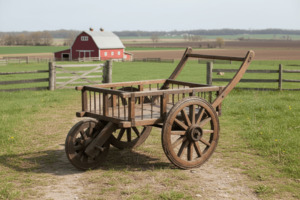 Indian Heritage Wooden Cart with Wheels