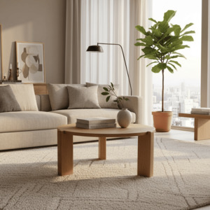 Bella Round Coffee Table - Natural