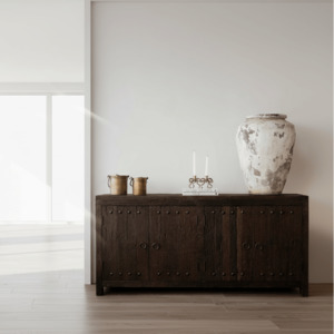 New Arrivals: Reclaimed Sleeper Wood 4 Door Sideboard