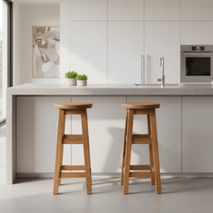 Wooden Counter Stool - Set of 2