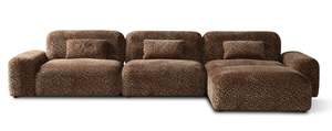 Living: Arcadia Leopard Print 3-Seater Modular Sofa with Ottoman