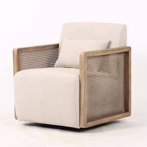 Chairs Bar Stools: Archer Rattan Swivel Armchair