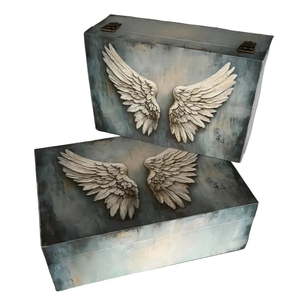 Home Decor: Angel Wings Storage Boxes Set/2