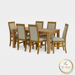Dining: Charlton Dining Suite – 6 Seater - NZ Made