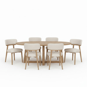 Finn Oval Dining Suite - 6 Seater