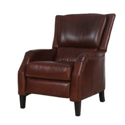 New Arrivals: Windsor Aged Leather Recliner Chair - Vintage Cigar