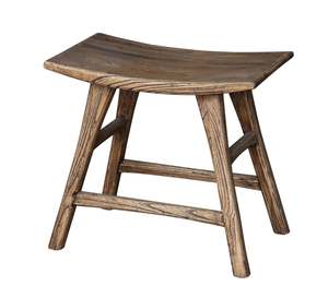 Ottomans Pouf: Antique Stool _ Elm