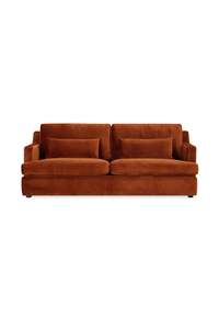 The Rhys 2-Seater Sofa - Velvet Gingerbread