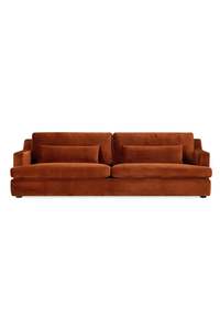 The Rhys 3-Seater Sofa - Velvet Gingerbread