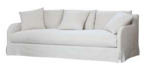 Provincial Slipcover 3 Seater Sofa - Salt & Pepper
