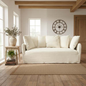Roxy Slipcover 2 Seat Sofa - Oatmeal