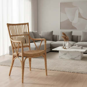 SIKA Originals Piano Rattan Armchair - Natural
