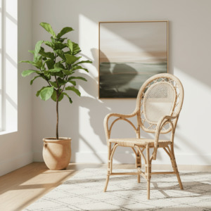 SIKA Originals Romantica Rattan Armchair - Natural