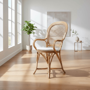 SIKA Fleur Rattan Armchair - Antique