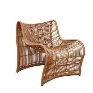 Outdoor Furniture: Wave Outdoor Chair - Dark Natural
