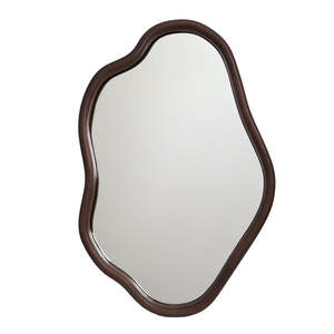 Walnut Abstract Mirror - Small