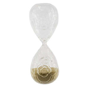 Rose Embossed Hours Glass With Sand - Large