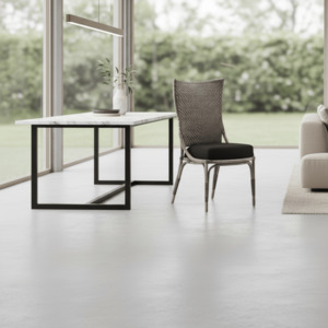 SIKA Originals Melody Rattan Side Chair w/Black Seat Cushion - Taupe