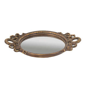 Mirror Tray = Antique Gold