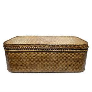 Coffee Table: Florian Rattan Coffee Table with Removable Tray