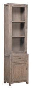 Lotus & Jade Tall Single Display Cabinet- Elm