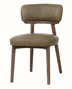 Willow Dining Chair - Olive Leather