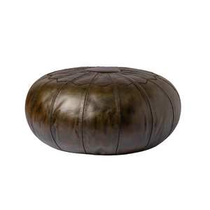 The Tannery Pouf — Handcrafted Indian Leather Ottoman