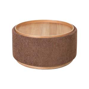 Miami Tray Round Ottoman - Tobacco