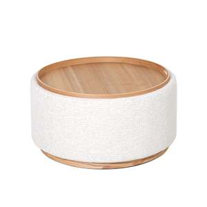 Miami Tray Round Ottoman - Seashell