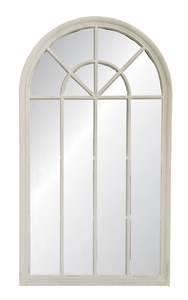 Vintage Cream Church Window Mirror