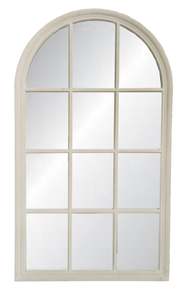 Vintage Cream Church Window Mirror